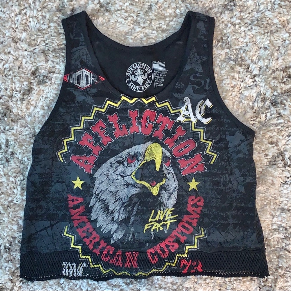 NWOT WOMENS AFFLICTION CROP TOP SMALL